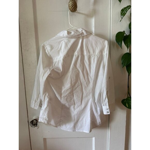 New York and Company seventh Avenue women’s size medium white shirt - Picture 7 of 8